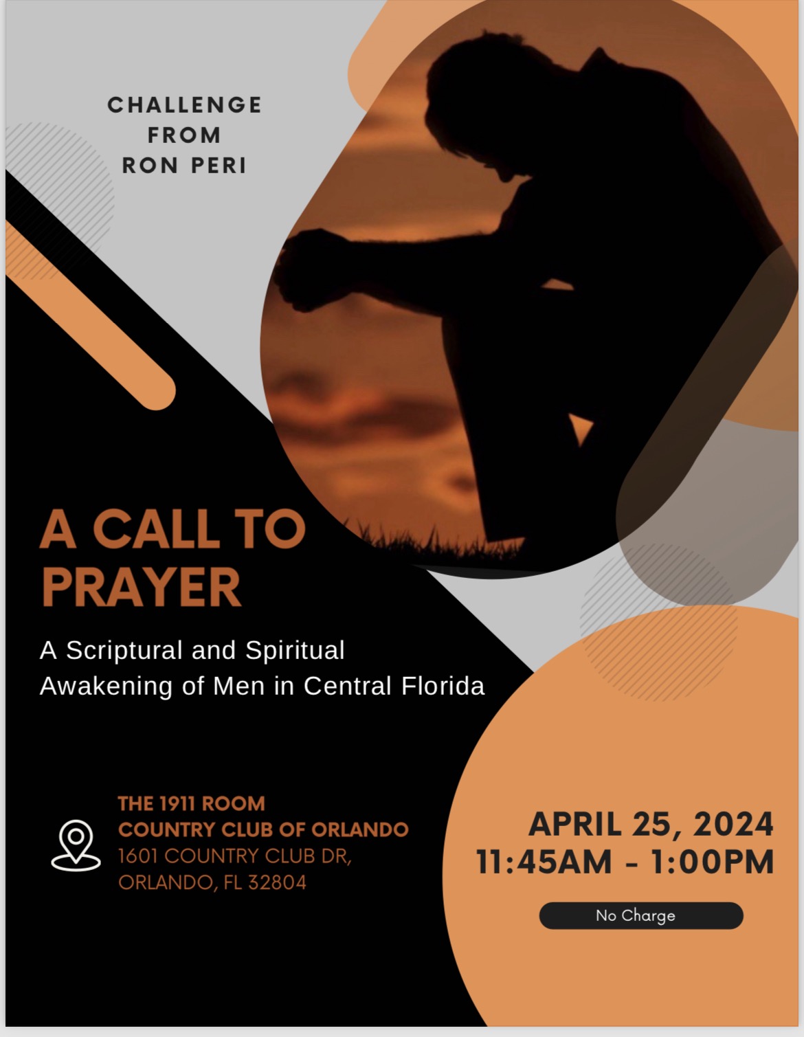 A CALL TO PRAYER | A Scriptural and Spiritual Awakening of Men in Central Florida | SOLD OUT