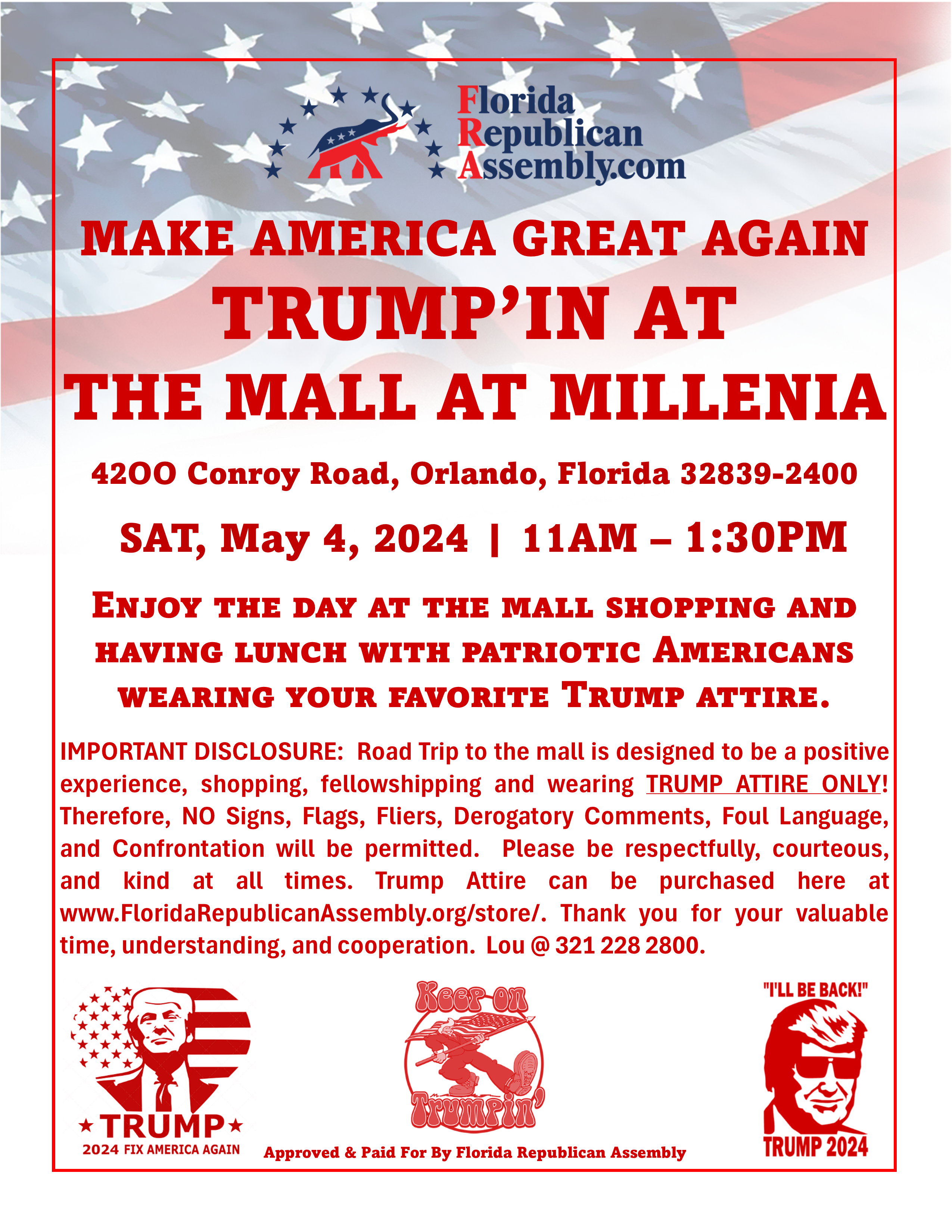TRUMP'IN AT THE MALL AT MILLENIA