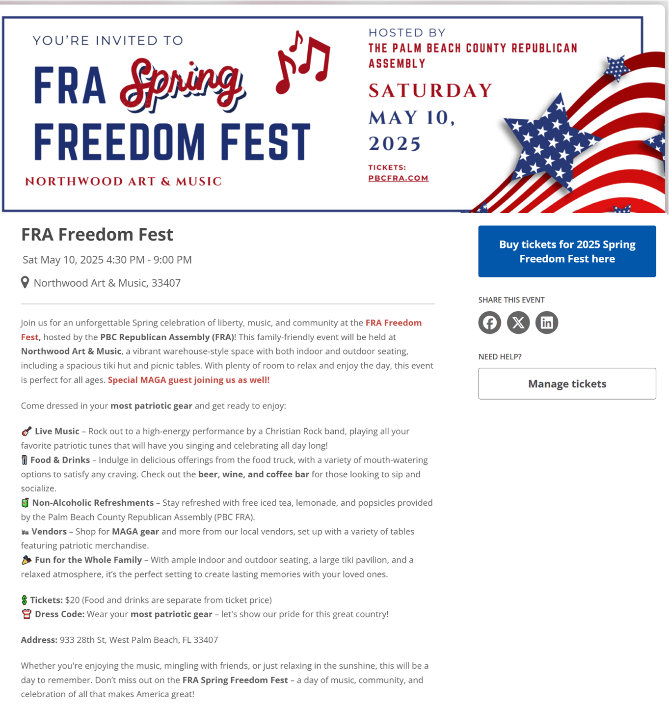 FRA PALM BEACH COUNTY CHAPTER EVENT | FREEDOM FEST