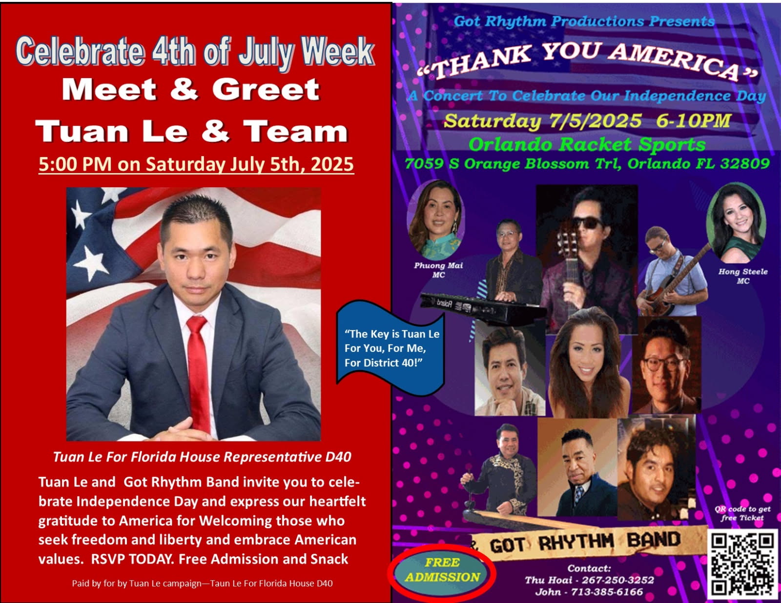 THANK YOU AMERICA CONCERT BY GOT RHYTHM PRODUCTIONS | FREE TO ALL VETERANS | MEET & GREET TUAN LE