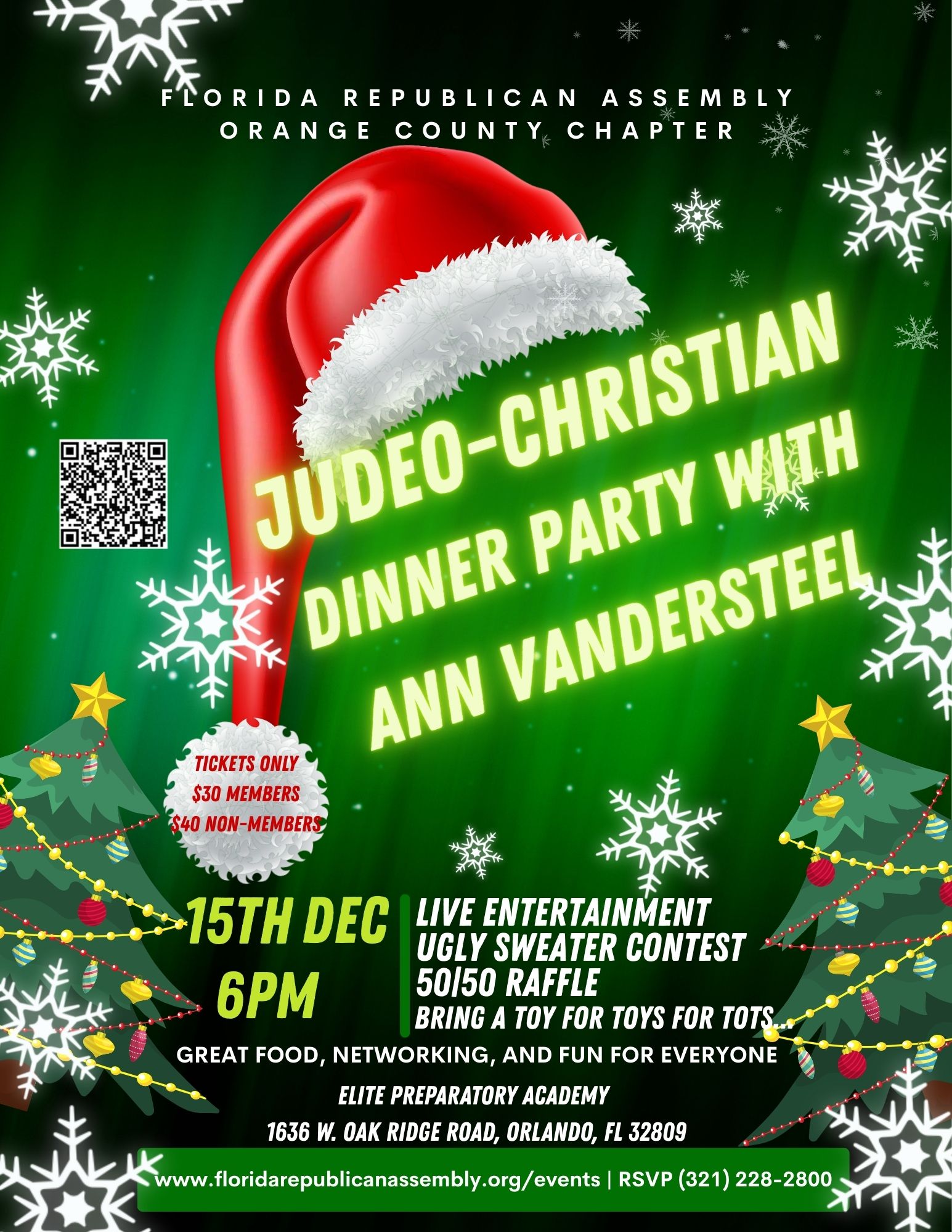 FRA ORANGE COUNTY JUDEO-CHRISTIAN DINNER PARTY WITH ANN VANDERSTEEL