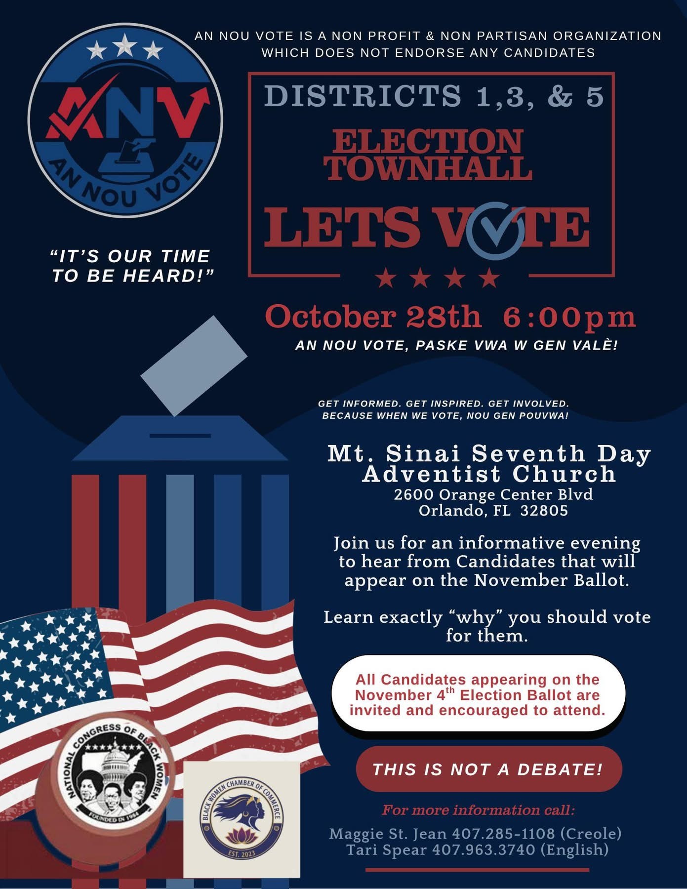 ORANGE COUNTY, FLORIDA ELECTION TOWNHALL | LET'S VOTE