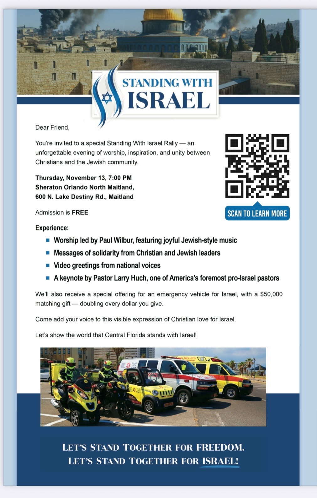 STANDING WITH ISRAEL EVENT
